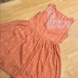 Orange casual dress